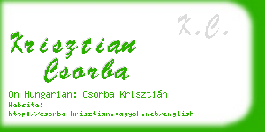 krisztian csorba business card
